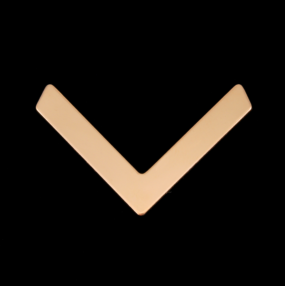 Metal Stamping Blanks Gold Filled Large Chevron 29.5mm x 18.5mm, 24g